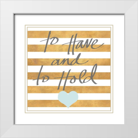 Wedding II White Modern Wood Framed Art Print with Double Matting by SD Graphics Studio