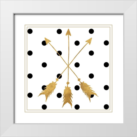 Triple Threat White Modern Wood Framed Art Print with Double Matting by SD Graphics Studio