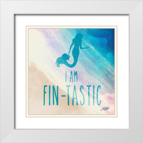 Fin-Tastic White Modern Wood Framed Art Print with Double Matting by DeRice, Julie