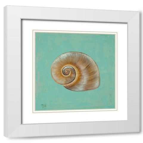 Oceans Gift I White Modern Wood Framed Art Print with Double Matting by Hakimipour, Tiffany