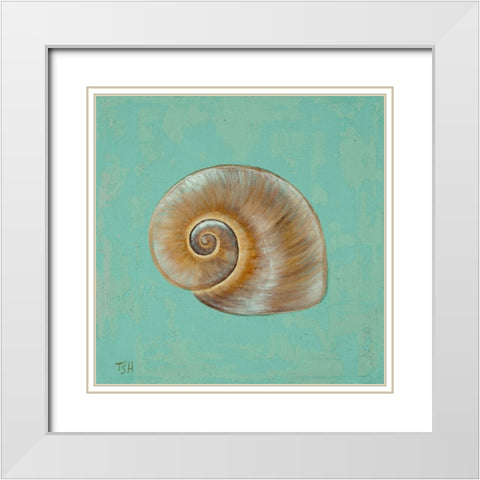 Oceans Gift I White Modern Wood Framed Art Print with Double Matting by Hakimipour, Tiffany