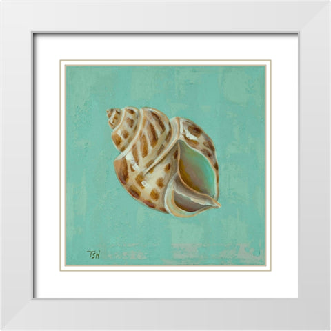 Oceans Gift II White Modern Wood Framed Art Print with Double Matting by Hakimipour, Tiffany