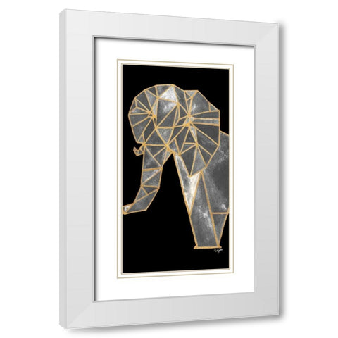 Bright Tri Origami I White Modern Wood Framed Art Print with Double Matting by James, Nola