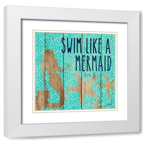 Under Water is Where I Belong II White Modern Wood Framed Art Print with Double Matting by DeRice, Julie