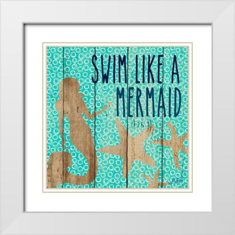 Under Water is Where I Belong II White Modern Wood Framed Art Print with Double Matting by DeRice, Julie