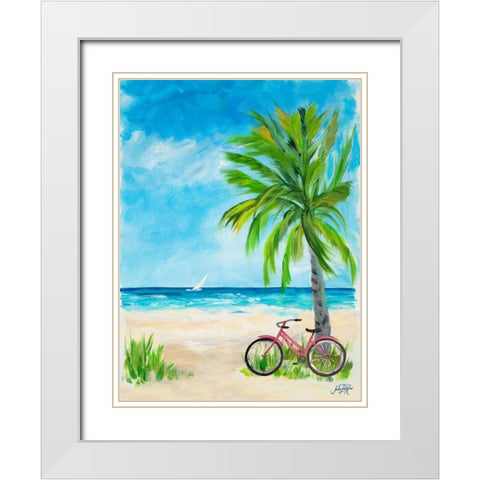 Ride To Paradise White Modern Wood Framed Art Print with Double Matting by DeRice, Julie