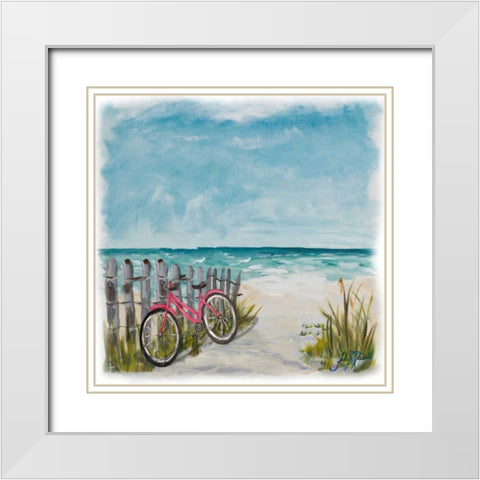 Ride Along The Shore White Modern Wood Framed Art Print with Double Matting by DeRice, Julie