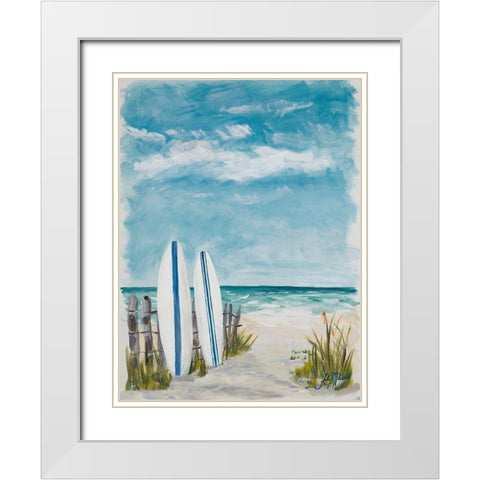 Cloudy Day In Paradise II White Modern Wood Framed Art Print with Double Matting by DeRice, Julie