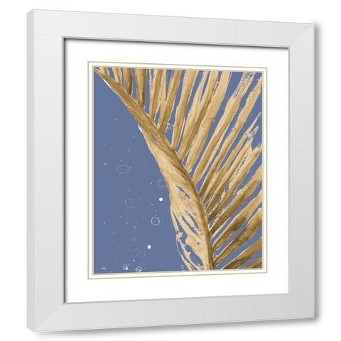 Gold Wet Palm White Modern Wood Framed Art Print with Double Matting by Pinto, Patricia