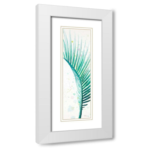 Wet Palm I White Modern Wood Framed Art Print with Double Matting by Pinto, Patricia