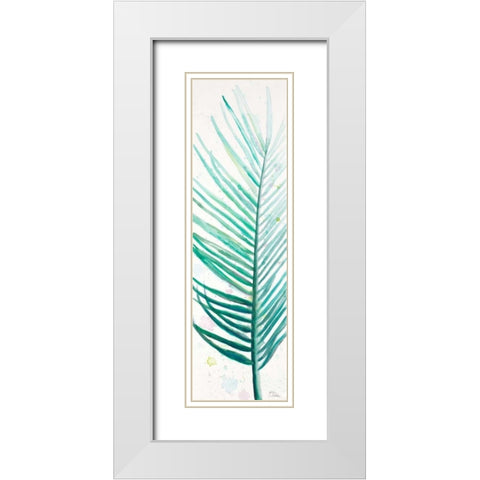 Wet Palm II White Modern Wood Framed Art Print with Double Matting by Pinto, Patricia
