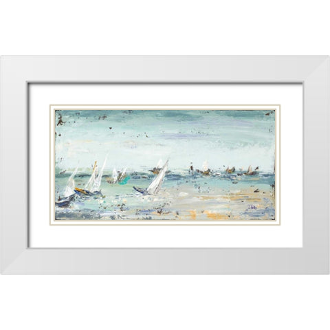 Water Adventure White Modern Wood Framed Art Print with Double Matting by Pinto, Patricia