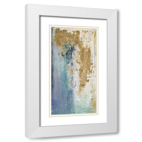 Gold Illusion White Modern Wood Framed Art Print with Double Matting by Pinto, Patricia