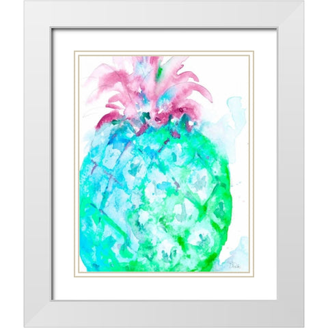 Colorful Tropics II White Modern Wood Framed Art Print with Double Matting by Pinto, Patricia