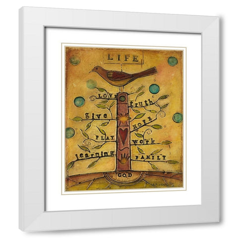 Life Bird White Modern Wood Framed Art Print with Double Matting by Kinnison, Carolyn