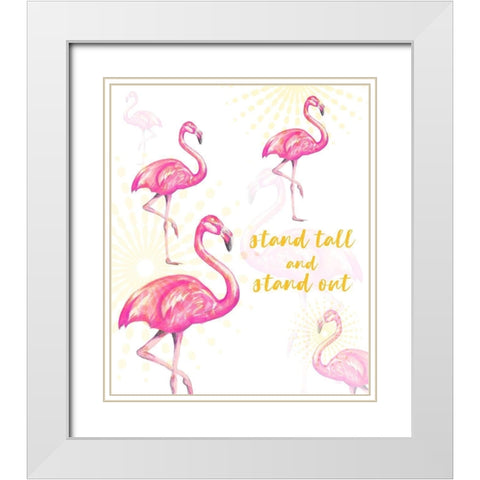 Stand Tall And Stand Out White Modern Wood Framed Art Print with Double Matting by Hakimipour, Tiffany