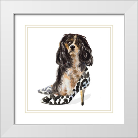 Shoe Lovers White Modern Wood Framed Art Print with Double Matting by Loreth, Lanie
