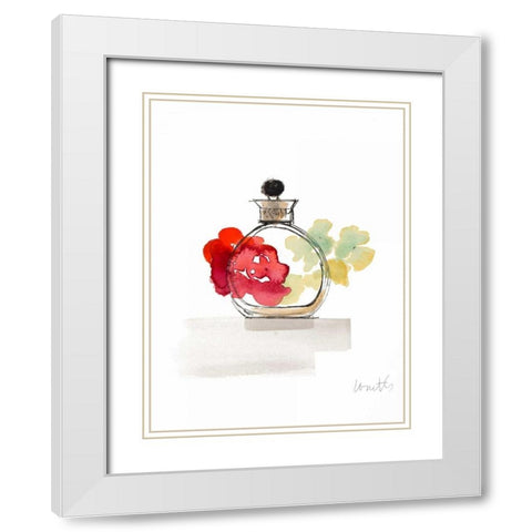 Crystal Watercolor Perfume III White Modern Wood Framed Art Print with Double Matting by Loreth, Lanie