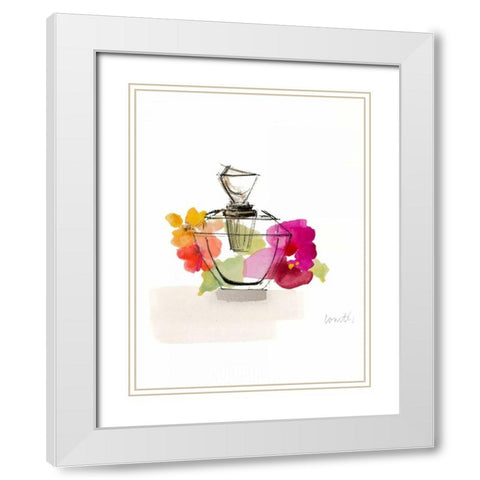 Crystal Watercolor Perfume II White Modern Wood Framed Art Print with Double Matting by Loreth, Lanie