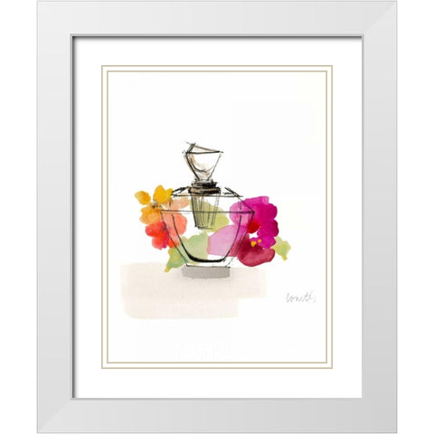 Crystal Watercolor Perfume II White Modern Wood Framed Art Print with Double Matting by Loreth, Lanie