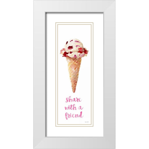Dessert Ice Cream II White Modern Wood Framed Art Print with Double Matting by Loreth, Lanie
