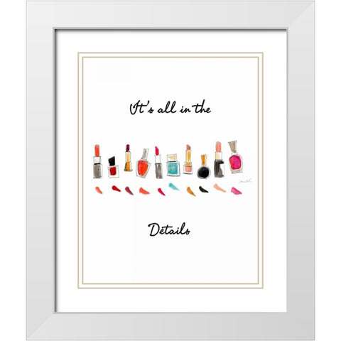 Its all in the Details White Modern Wood Framed Art Print with Double Matting by Loreth, Lanie