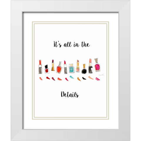 Its all in the Details White Modern Wood Framed Art Print with Double Matting by Loreth, Lanie