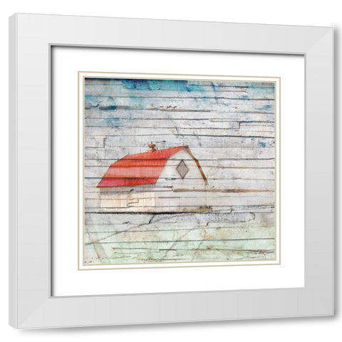 Wood Barn White Modern Wood Framed Art Print with Double Matting by Mabat, Ynon