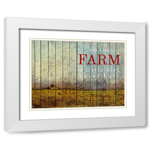 On the Farm II White Modern Wood Framed Art Print with Double Matting by Mabat, Ynon