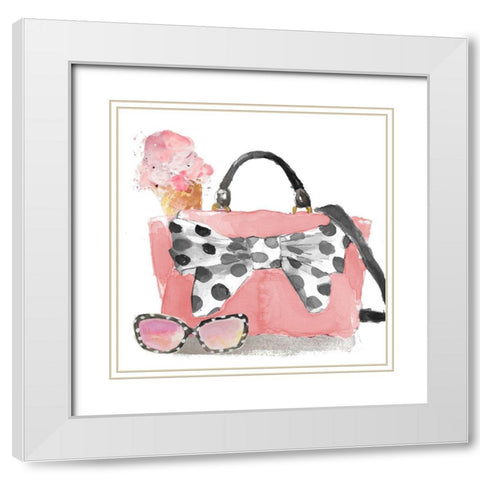 Girl Go Get Your Ice Cream White Modern Wood Framed Art Print with Double Matting by Loreth, Lanie