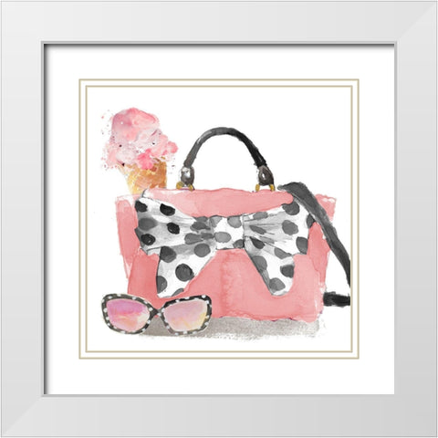 Girl Go Get Your Ice Cream White Modern Wood Framed Art Print with Double Matting by Loreth, Lanie