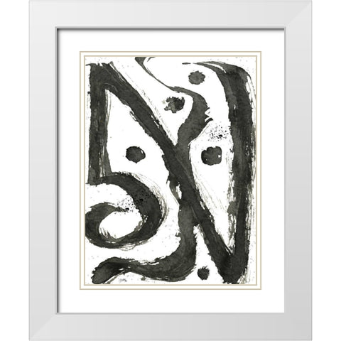 Tribal Oceana I White Modern Wood Framed Art Print with Double Matting by Medley, Elizabeth