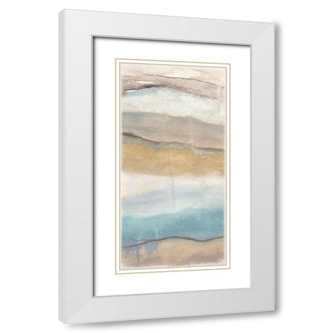 Fog Abstract Panel I White Modern Wood Framed Art Print with Double Matting by Medley, Elizabeth