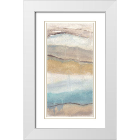 Fog Abstract Panel I White Modern Wood Framed Art Print with Double Matting by Medley, Elizabeth
