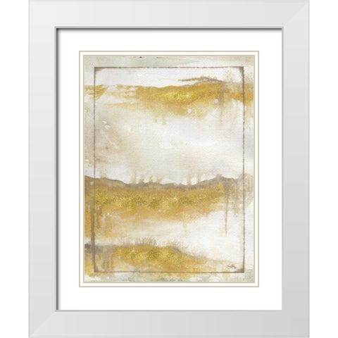 Fog Abstract I White Modern Wood Framed Art Print with Double Matting by Medley, Elizabeth