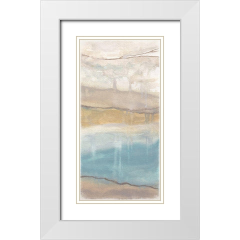 For Abstract Panel II White Modern Wood Framed Art Print with Double Matting by Medley, Elizabeth