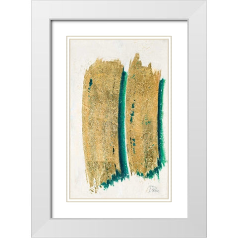 On Gold I White Modern Wood Framed Art Print with Double Matting by Pinto, Patricia