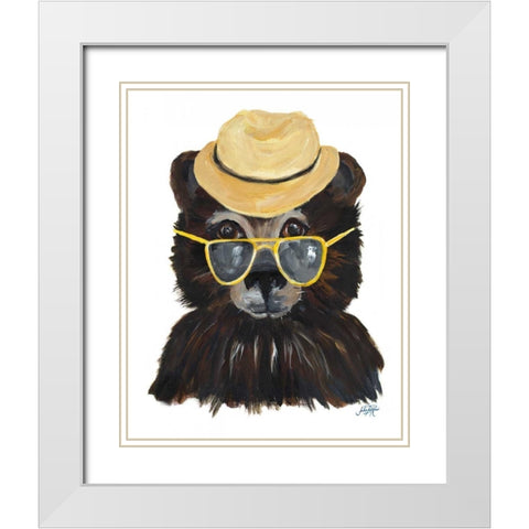 Proper Animals I White Modern Wood Framed Art Print with Double Matting by DeRice, Julie