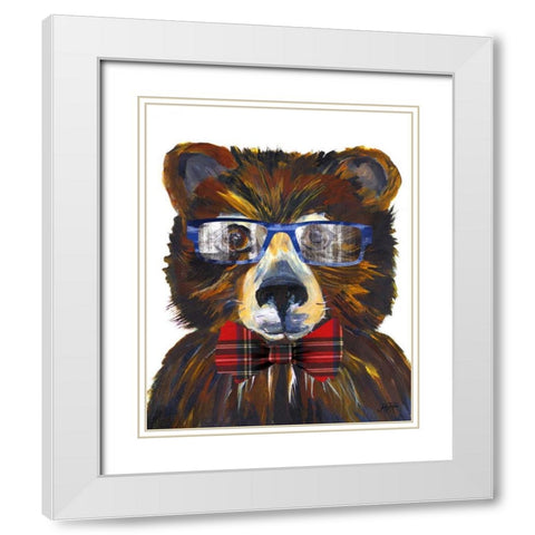 Beary Cool White Modern Wood Framed Art Print with Double Matting by DeRice, Julie