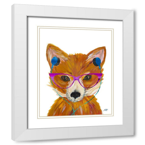 Woodland Beats II White Modern Wood Framed Art Print with Double Matting by DeRice, Julie
