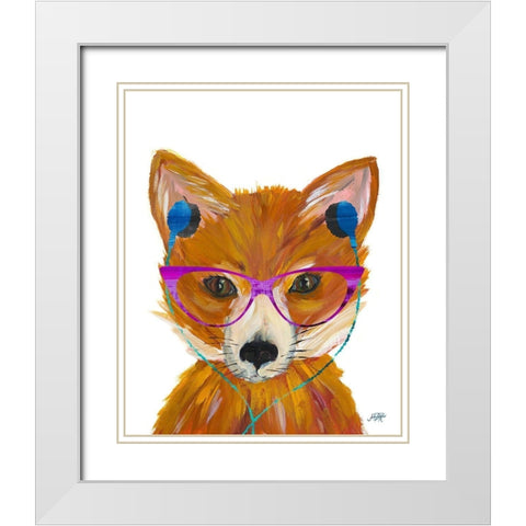 Woodland Beats II White Modern Wood Framed Art Print with Double Matting by DeRice, Julie