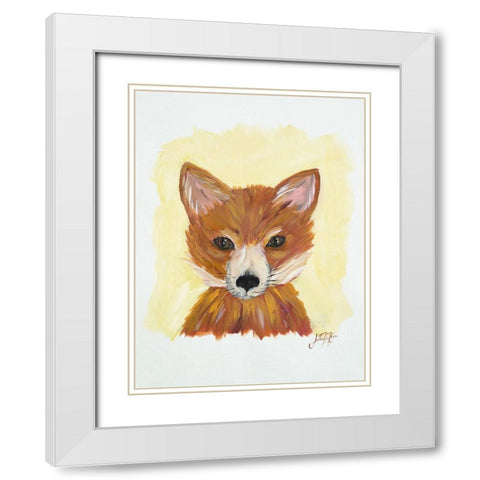 Foxy Fox White Modern Wood Framed Art Print with Double Matting by DeRice, Julie