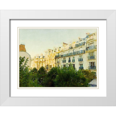 Down These Streets White Modern Wood Framed Art Print with Double Matting by Navas, Emily