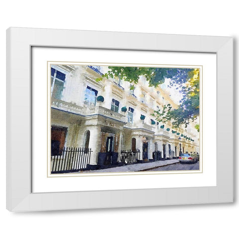 Notting Hill White Modern Wood Framed Art Print with Double Matting by Navas, Emily