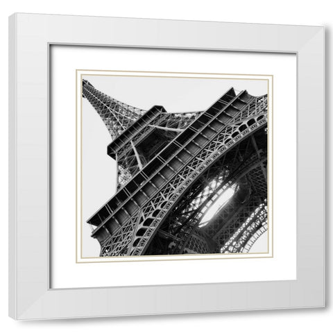 Eiffel Views Square I White Modern Wood Framed Art Print with Double Matting by Navas, Emily