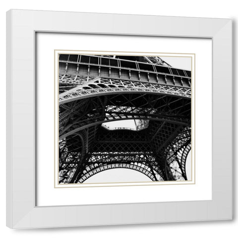 Eiffel Views Square III White Modern Wood Framed Art Print with Double Matting by Navas, Emily