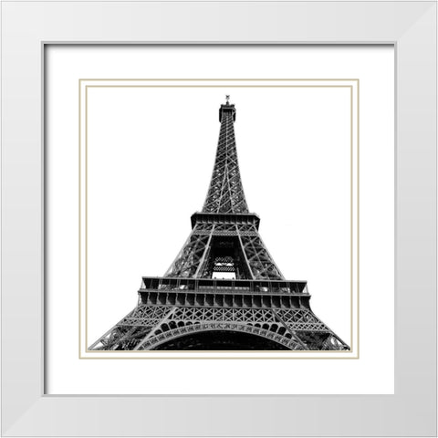 Paris Views II White Modern Wood Framed Art Print with Double Matting by Navas, Emily