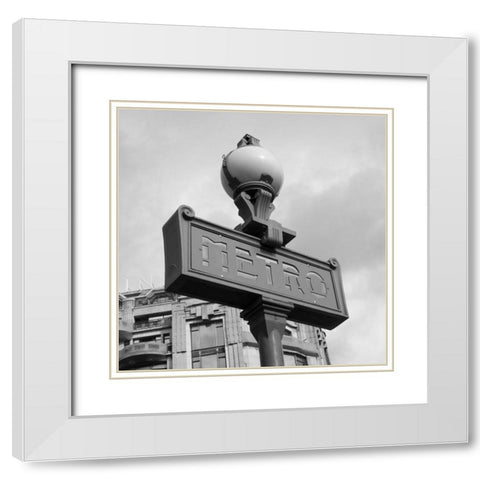 Paris Scene III White Modern Wood Framed Art Print with Double Matting by Navas, Emily