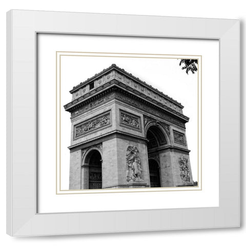Paris Views I White Modern Wood Framed Art Print with Double Matting by Navas, Emily