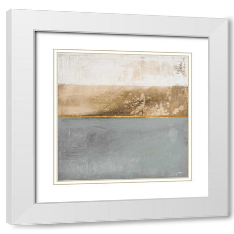 Feels Familiar White Modern Wood Framed Art Print with Double Matting by Meneely, Dan